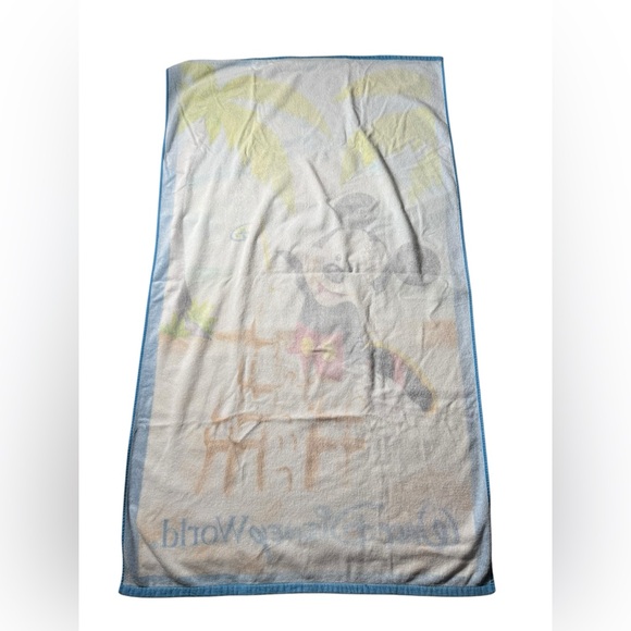 Walt Disney World Disneyland Mickey Mouse Beach Towel Sandcastle 34 x 64 - Picture 2 of 6